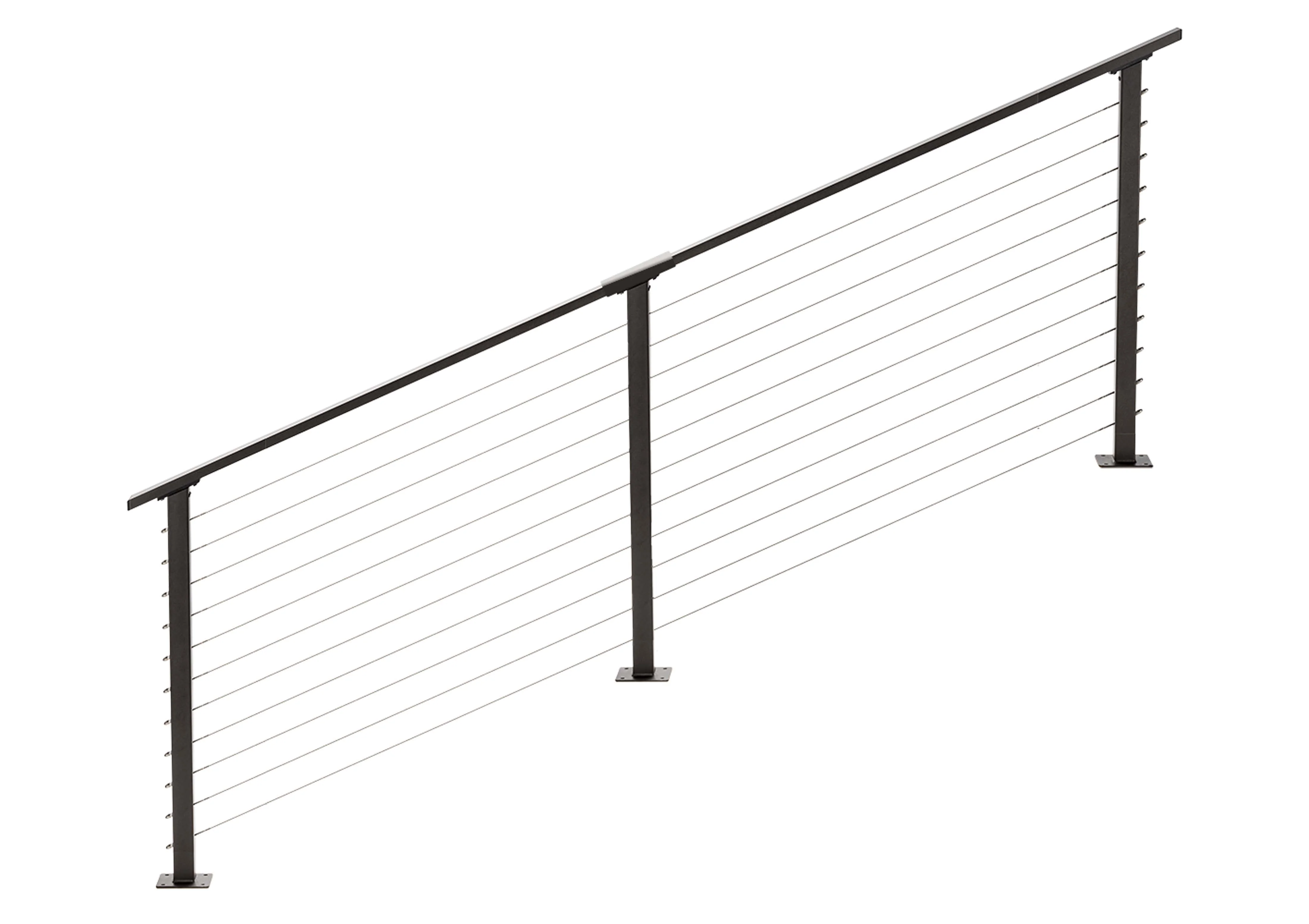 10 ft. Stair Cable Railing, 36 in. Base Mount, Bronze