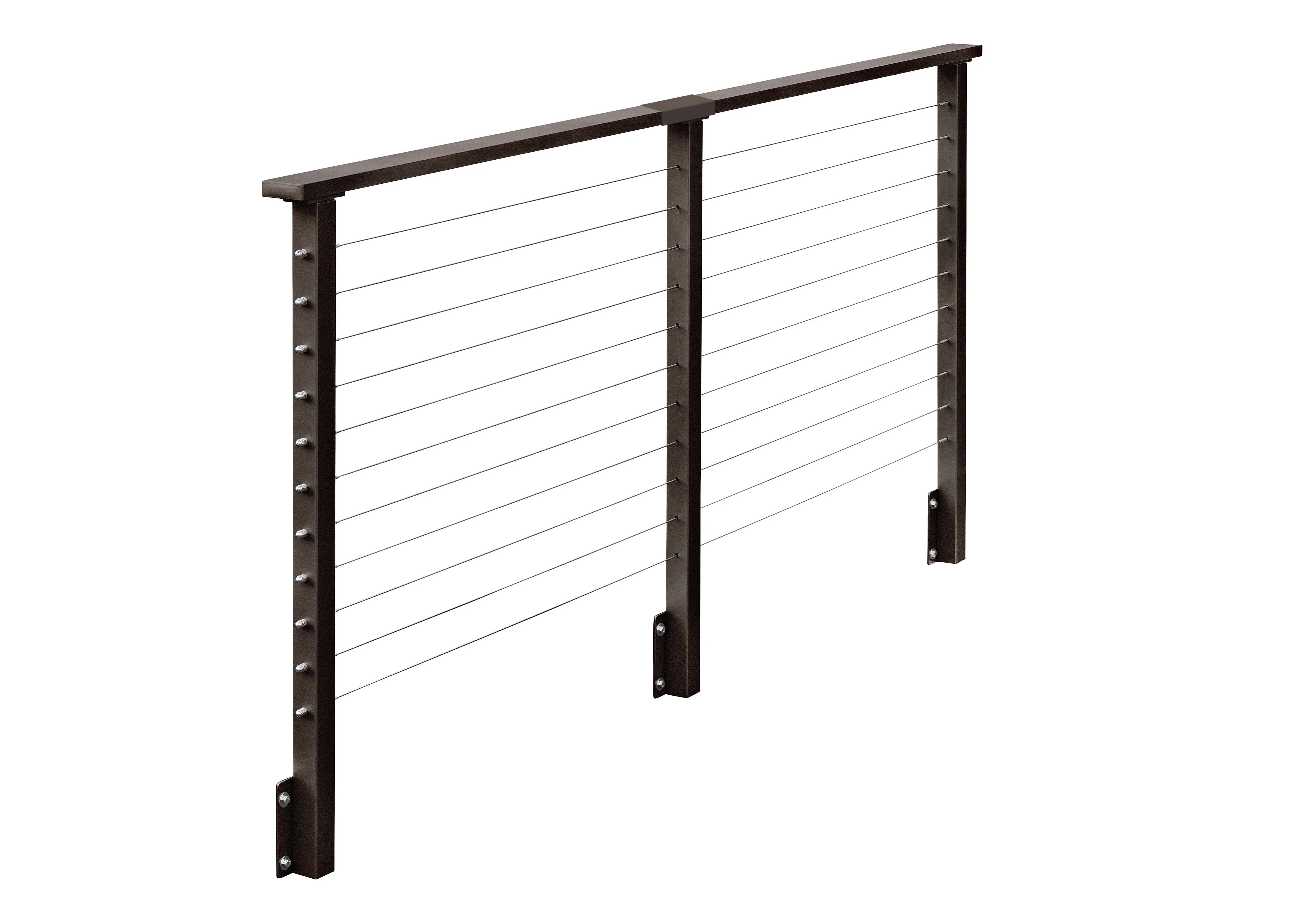 11 ft. Deck Cable Railing, 36 in. Face Mount, Bronze , Stainless - Image 2