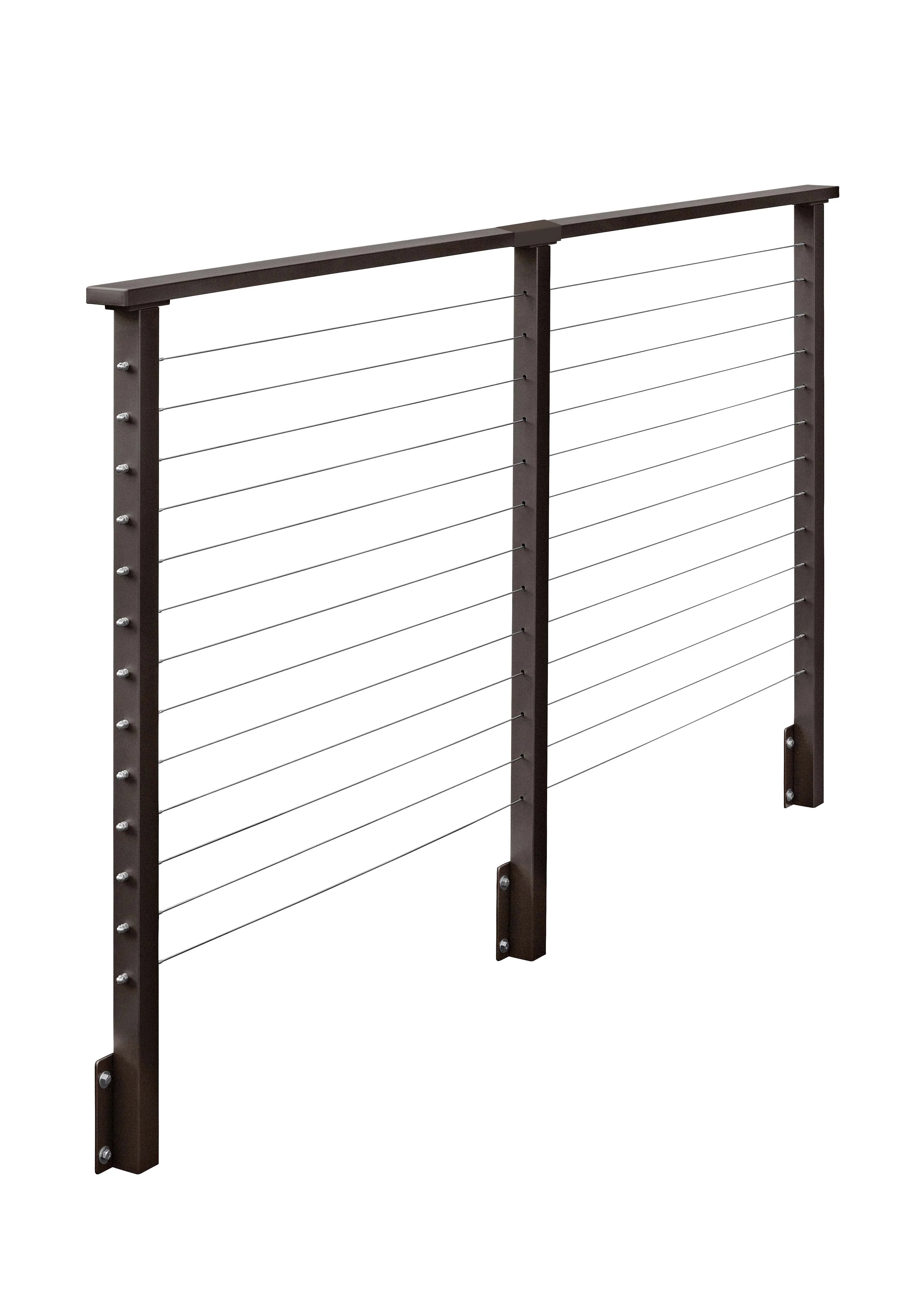 12 ft. Deck Cable Railing, 42 in. Face Mount in Bronze , Stainless - Image 2
