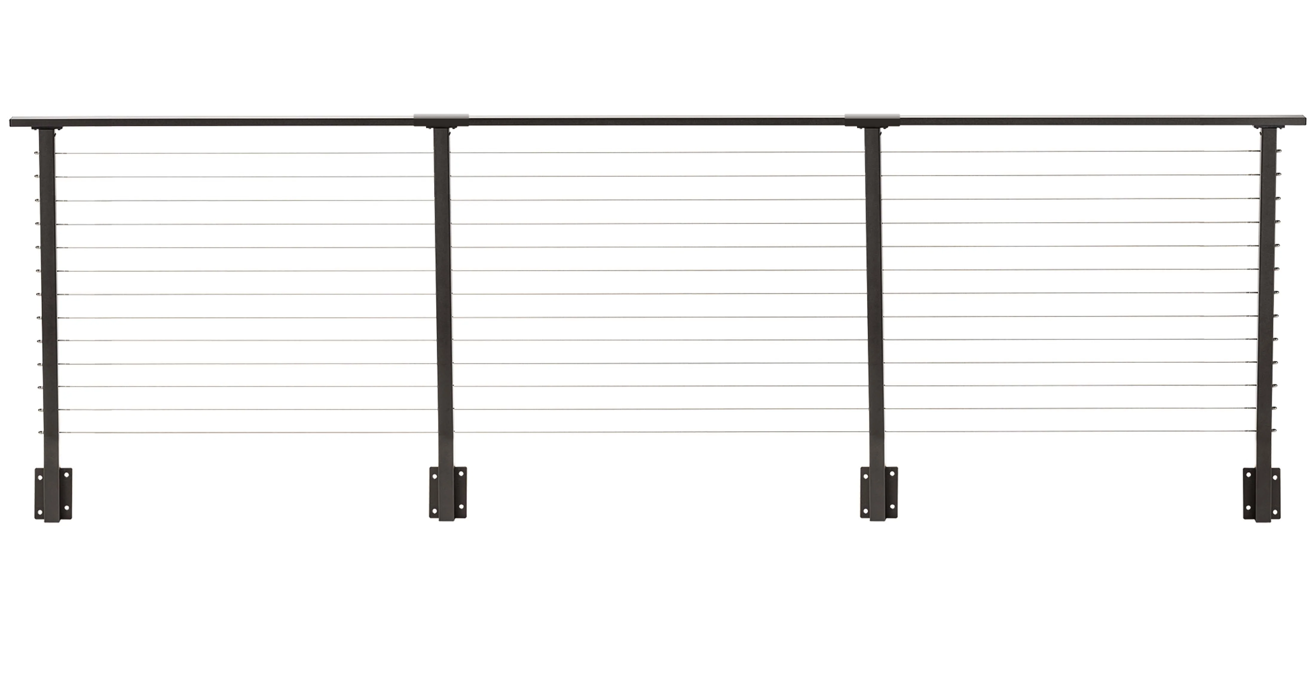 14 ft. Deck Cable Railing, 42 in. Face Mount in Bronze , Stainless