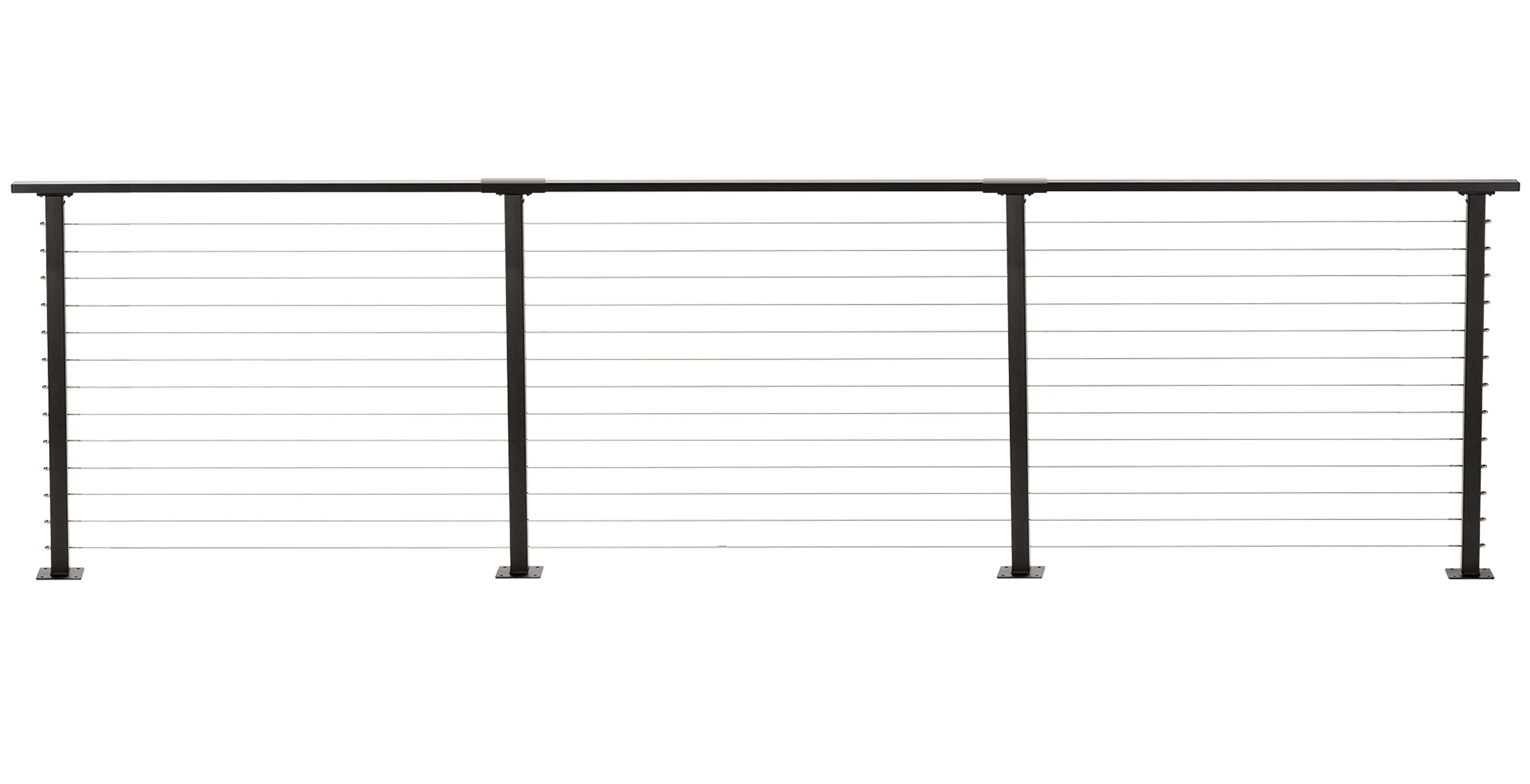 15 ft. Deck Cable Railing, 42 in. Base Mount, Bronze