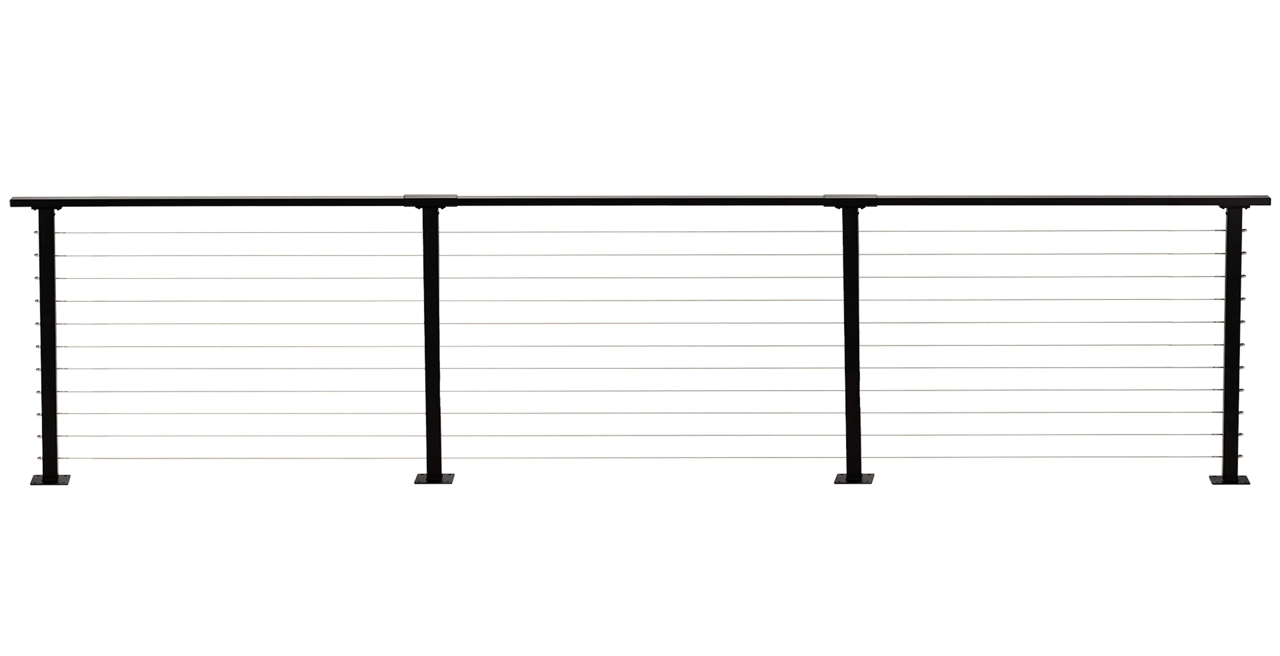 18 ft. Deck Cable Railing, 36 in. Base Mount, Black