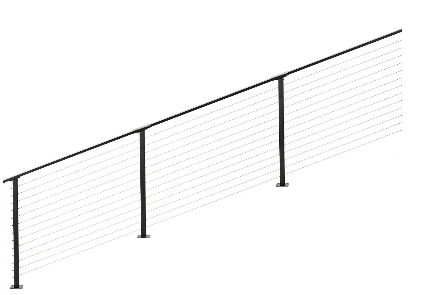 19 ft. Stair Cable Railing, 42 in. Base Mount, Bronze