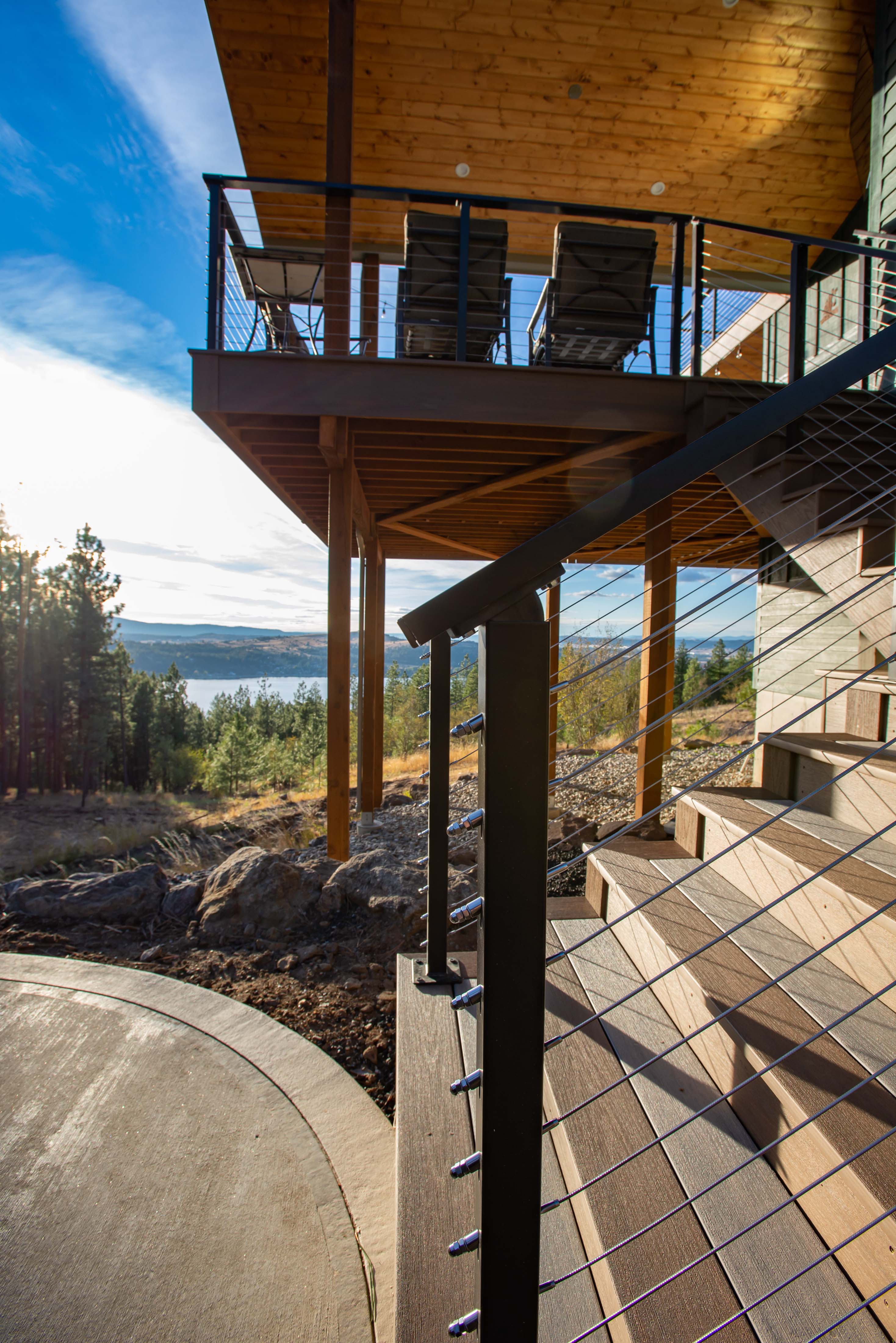 26 ft. Stair Cable Railing, 36 in. Base Mount, Bronze , Stainless - Image 9