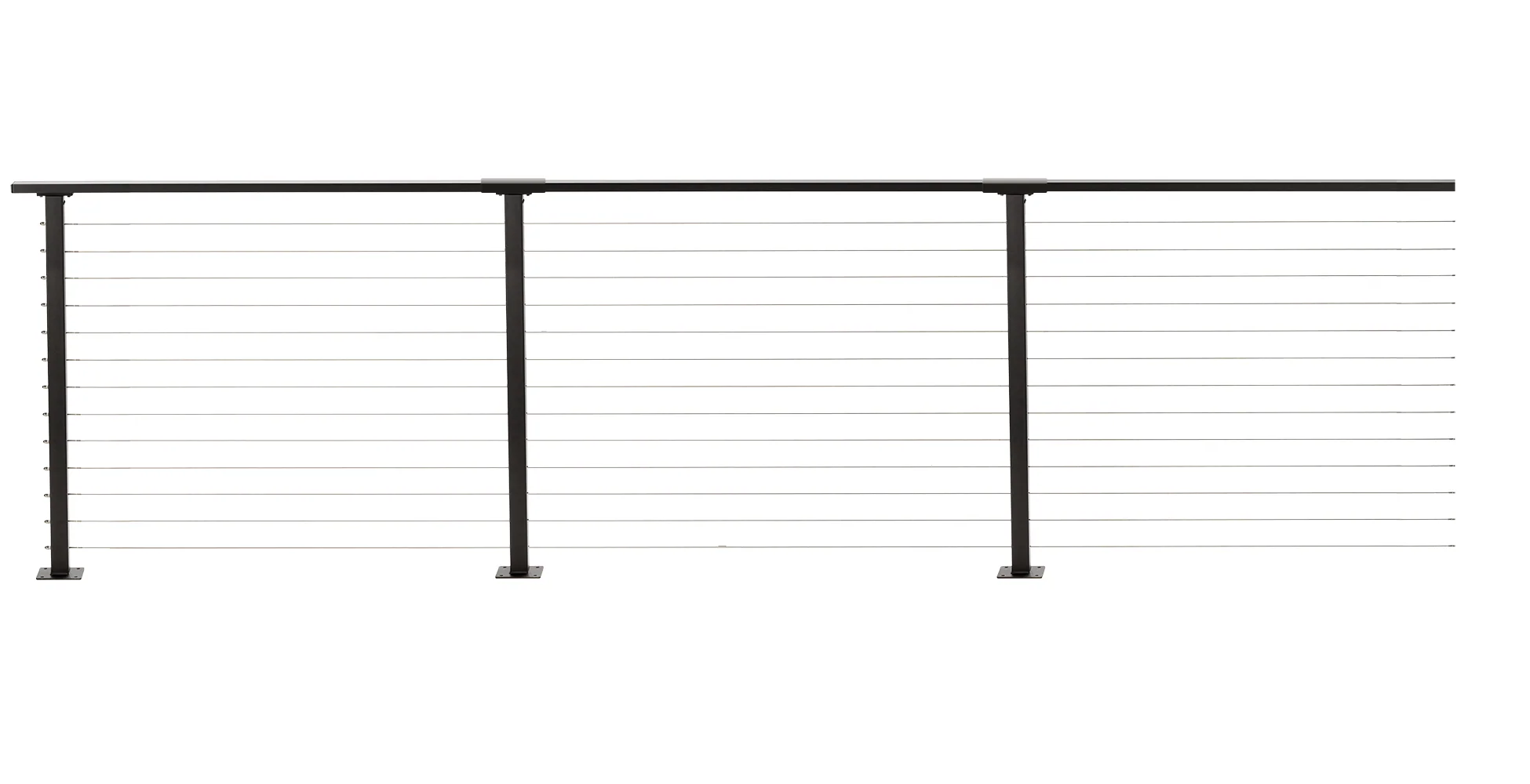 35 ft. Deck Cable Railing, 42 in. Base Mount, Bronze