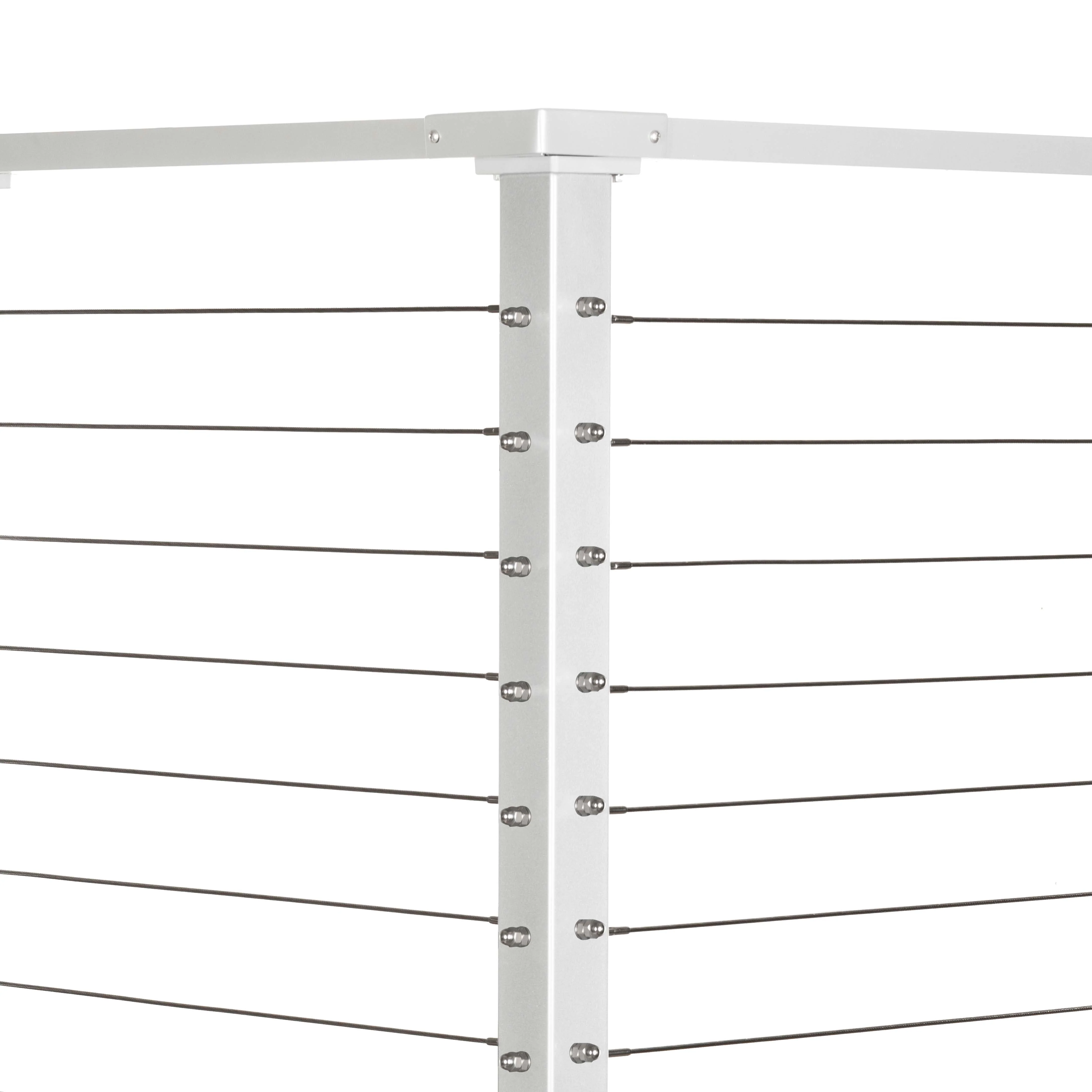36", Fascia Mount, Corner, Stainless Post, Bronze - Image 3