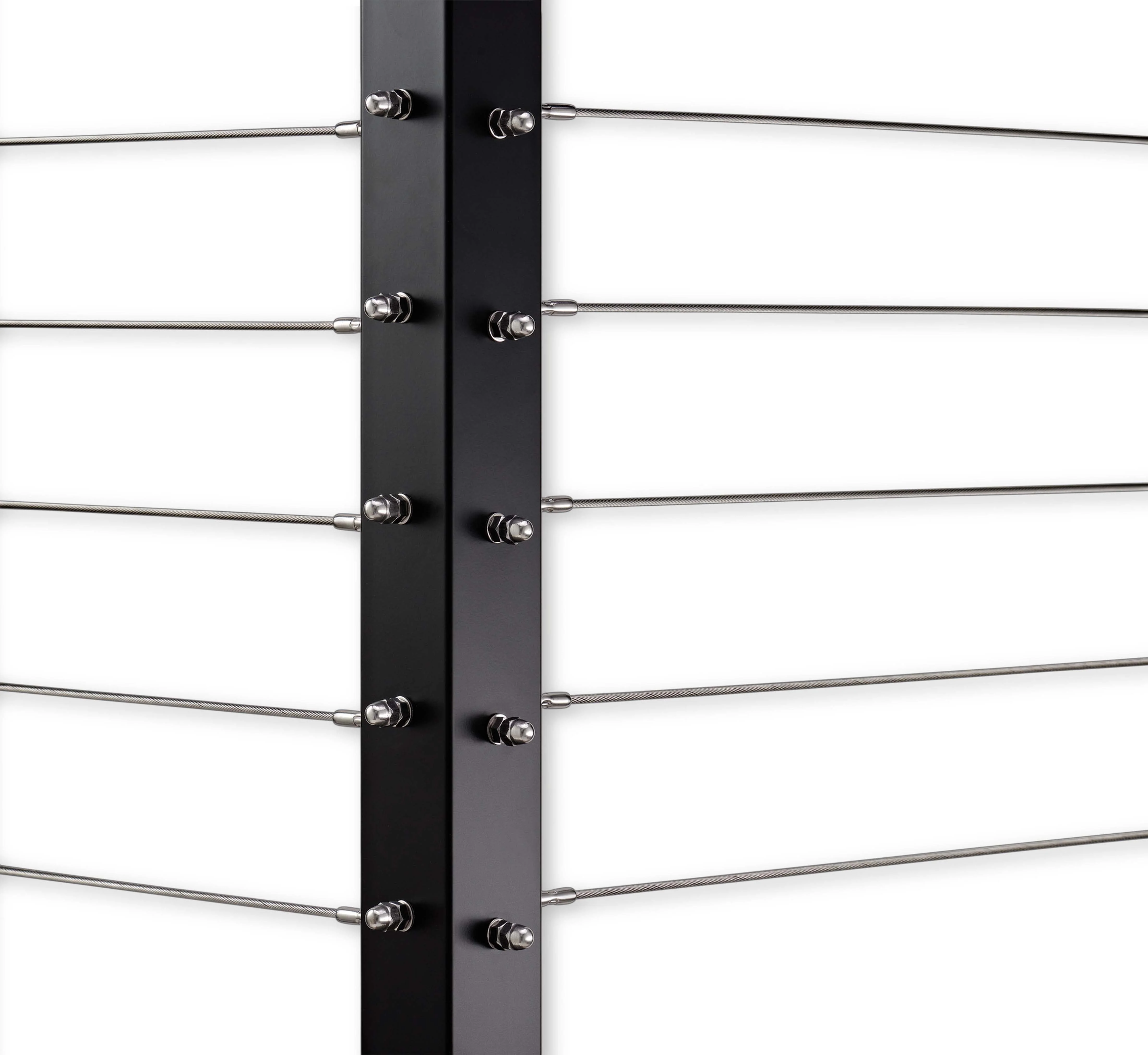 36", Fascia Mount, Corner, Stainless Post, White - Image 4