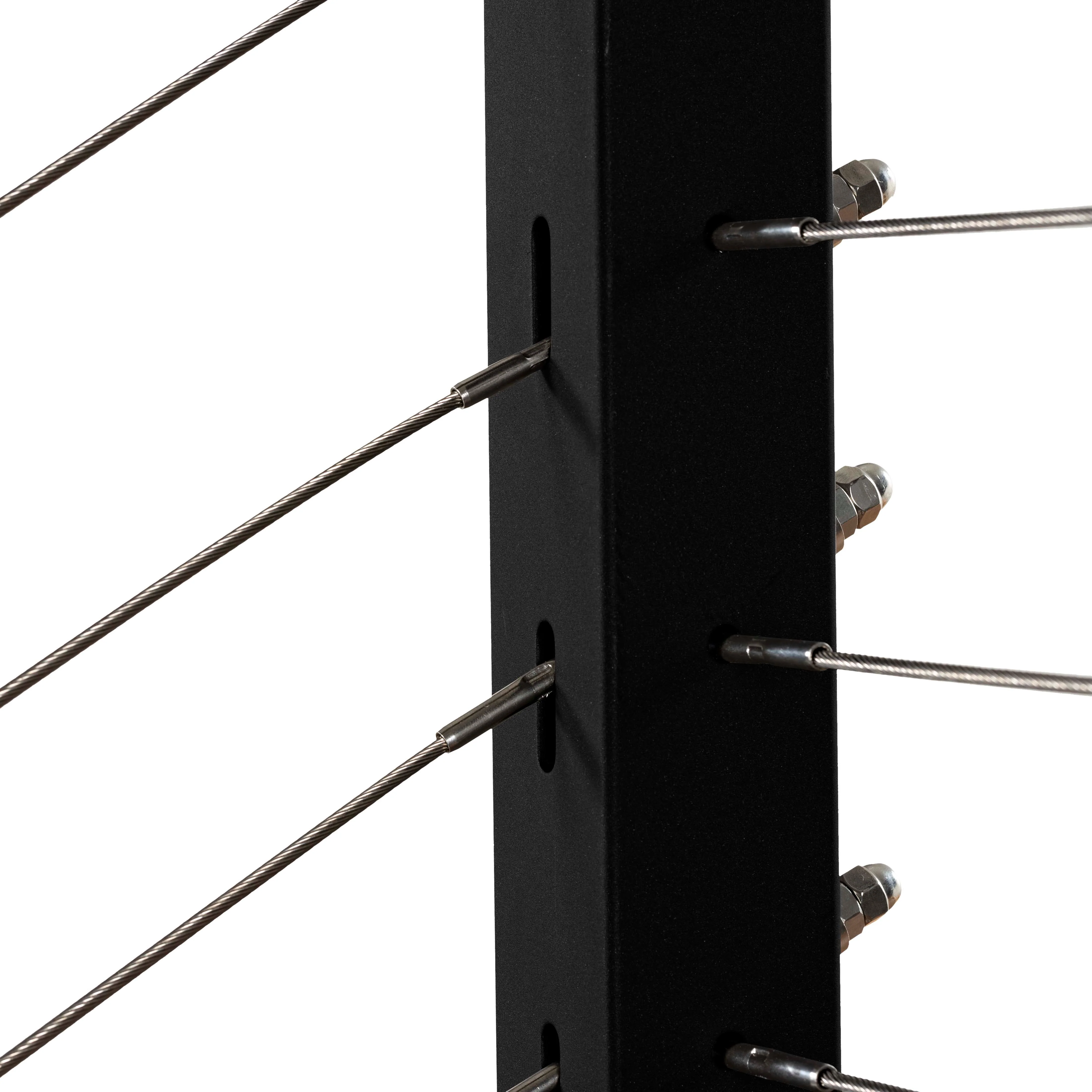 36", Fascia Mount, Transition, Stainless Post, Black - Image 2