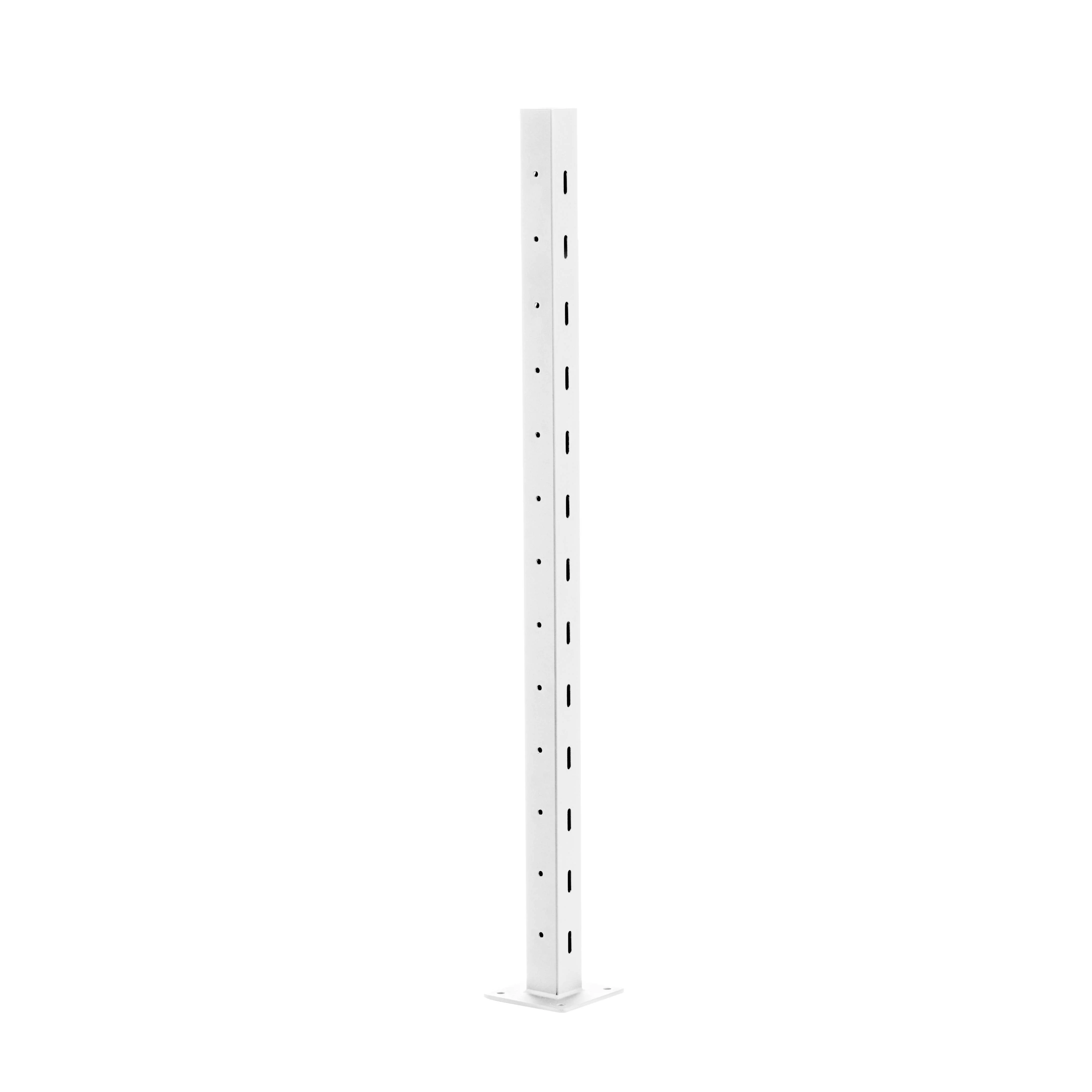 42", Base Mount, 36" Transition, Zinc Post, White