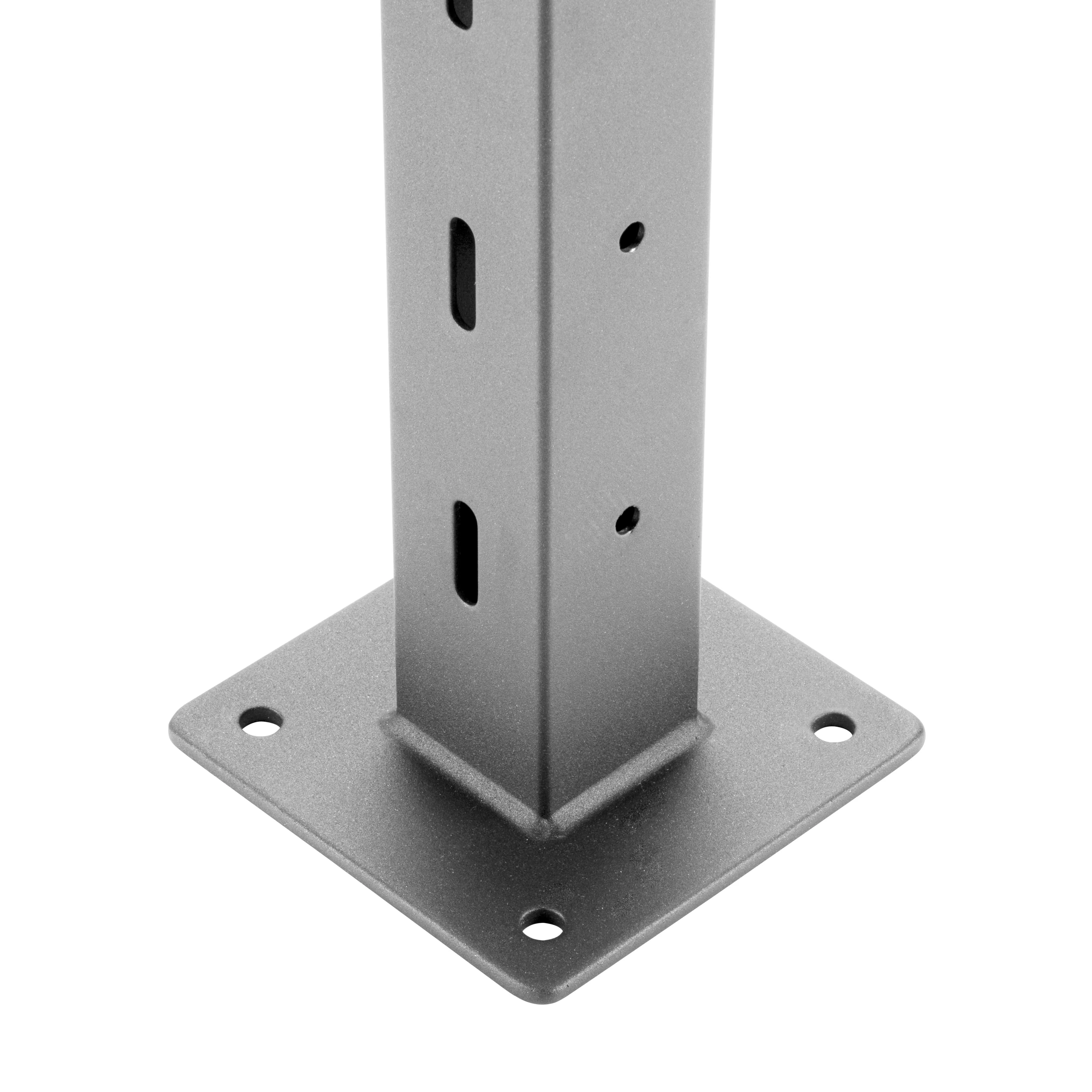 42", Base Mount, Transition, Stainless Post, Grey - Image 3