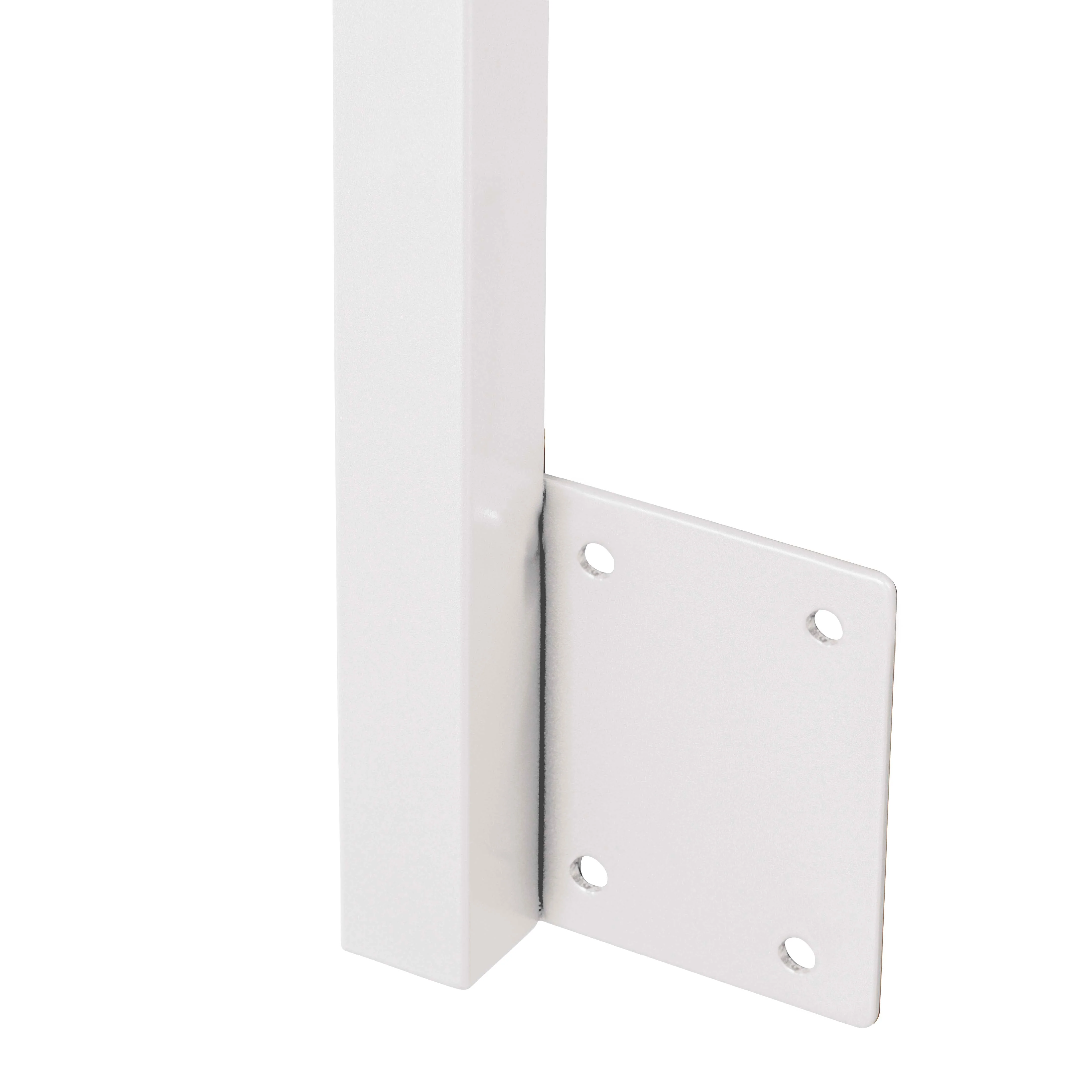 42", Fascia Mount, Corner, Stainless Post, Black