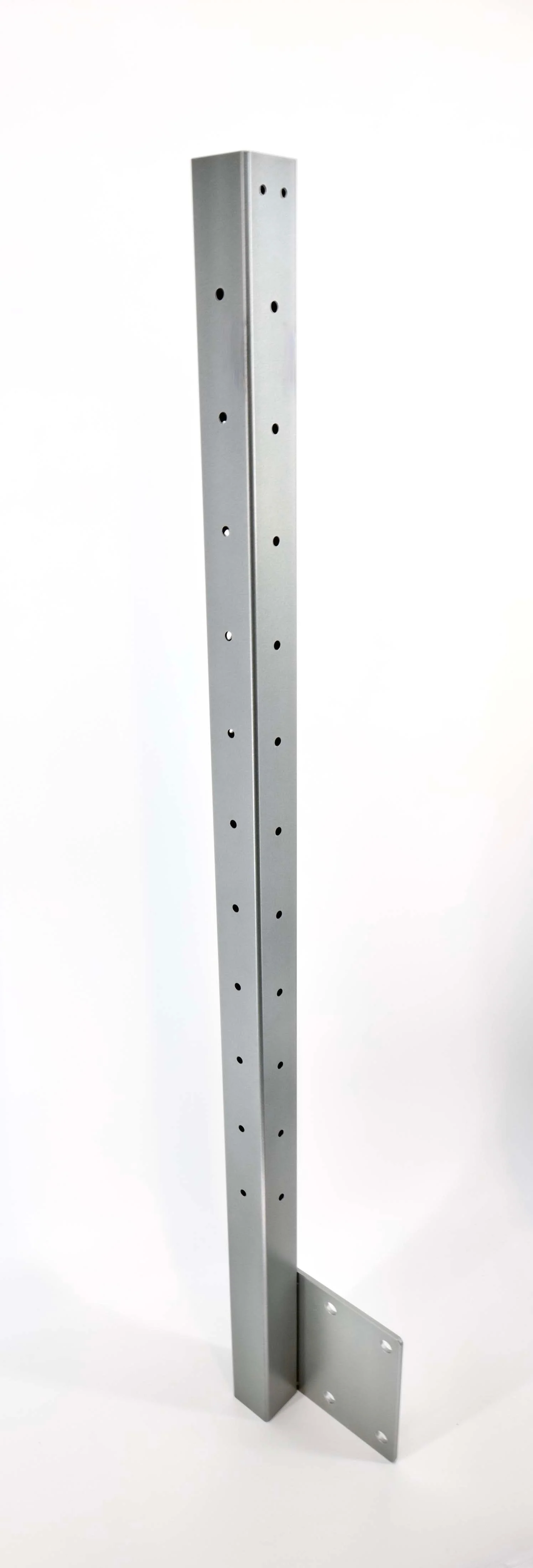 42", Fascia Mount, Corner, Stainless Post, Grey - Image 3