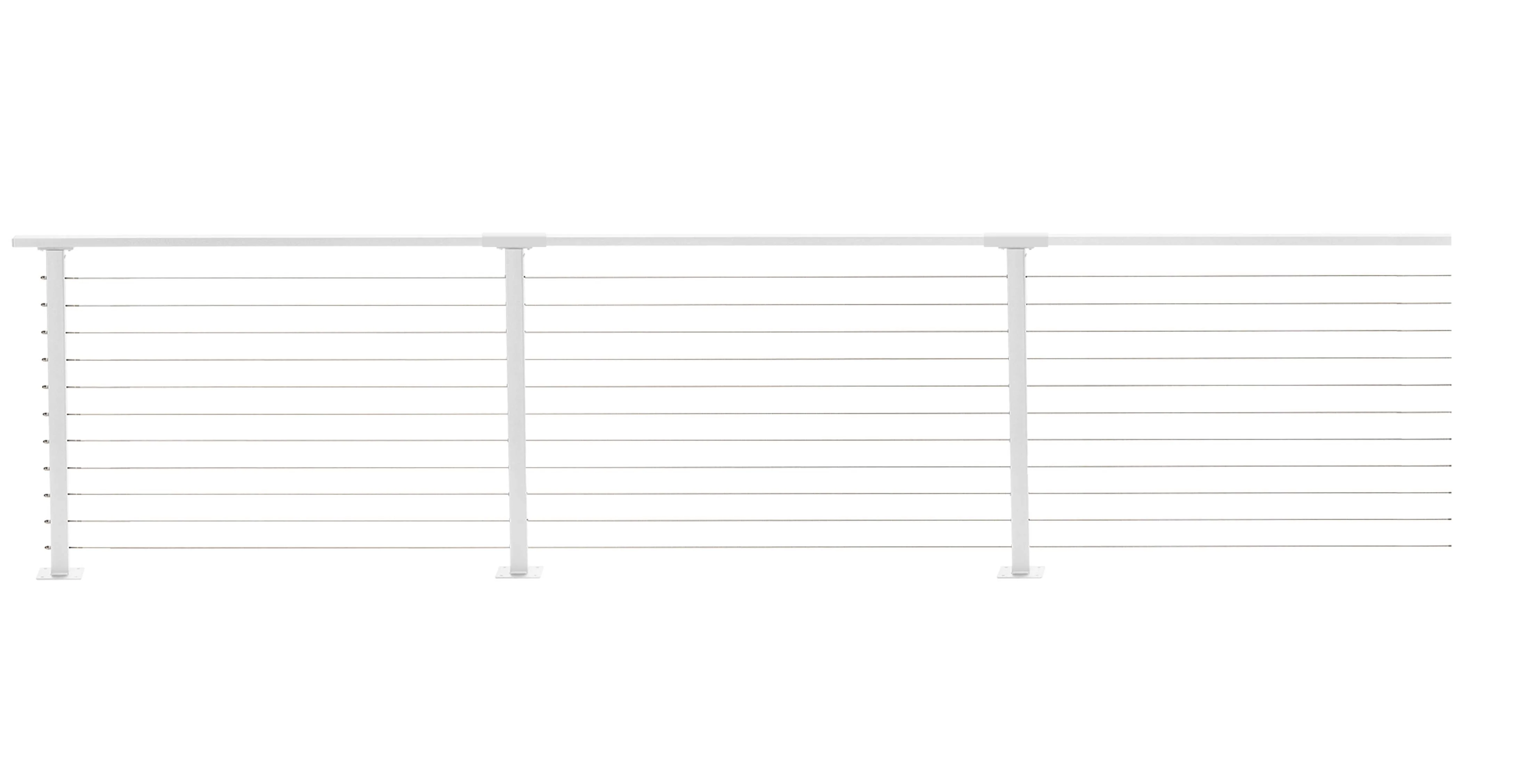 47 ft. Deck Cable Railing, 36 in. Base Mount, White