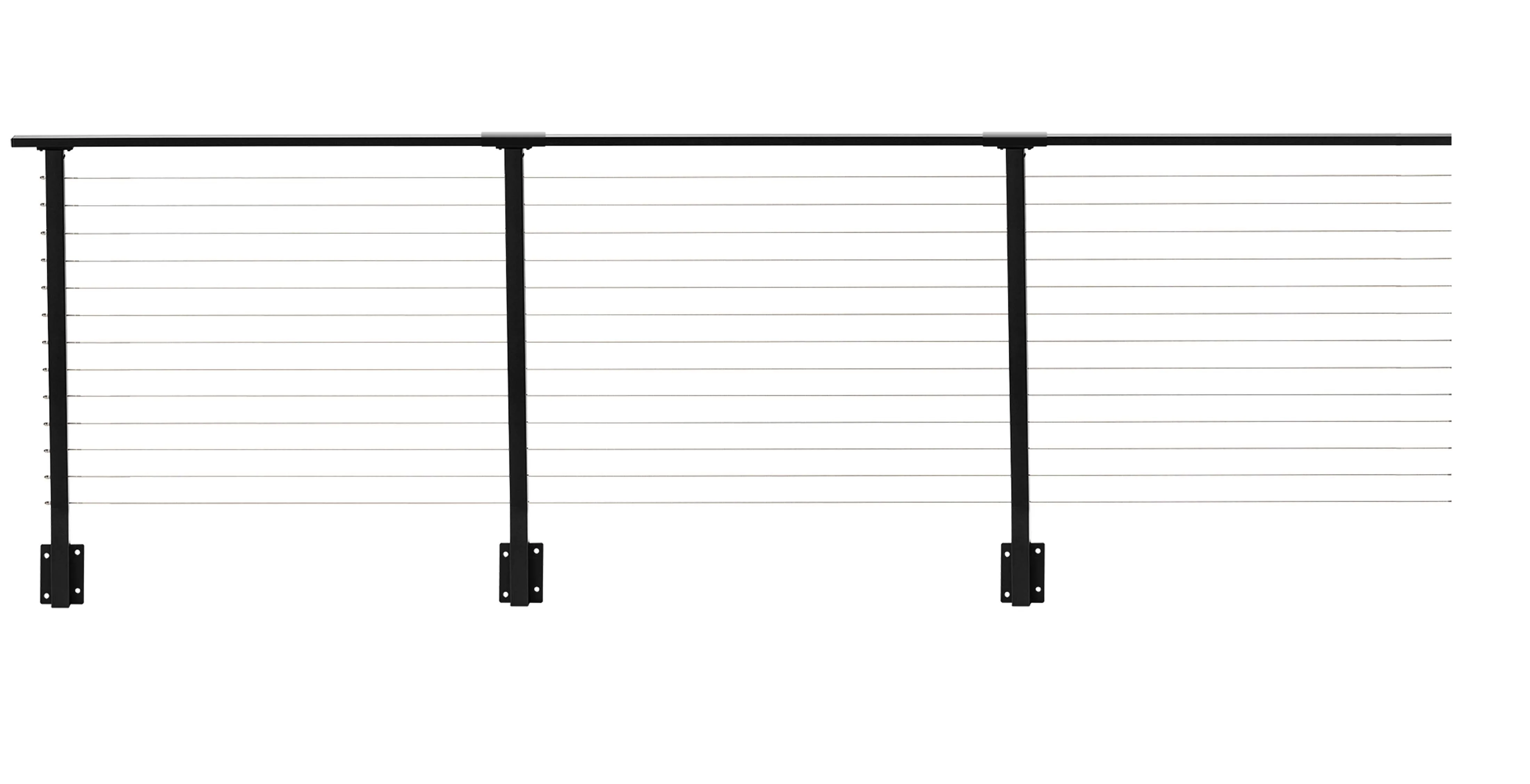 55 ft. Deck Cable Railing, 42 in. Face Mount, Black