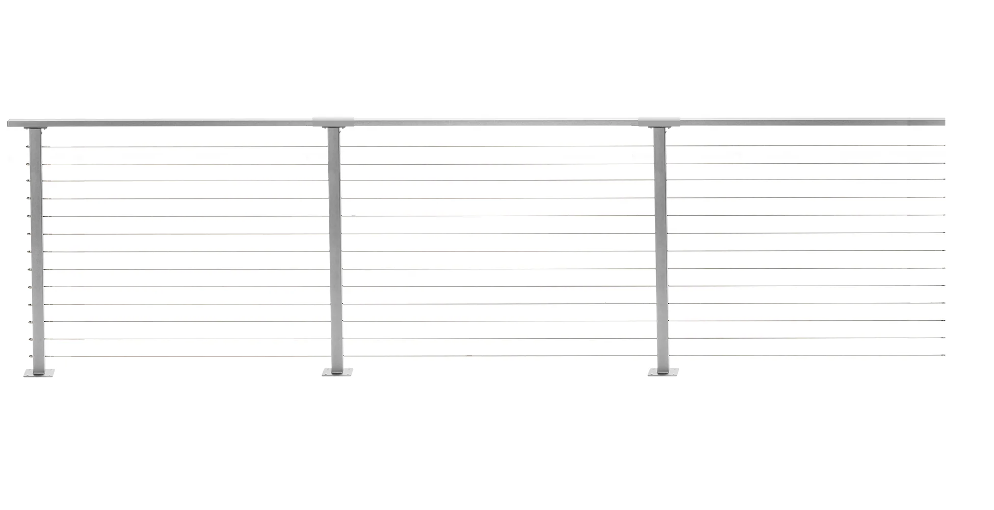 59 ft. Deck Cable Railing, 42 in. Base Mount, Grey , Stainless