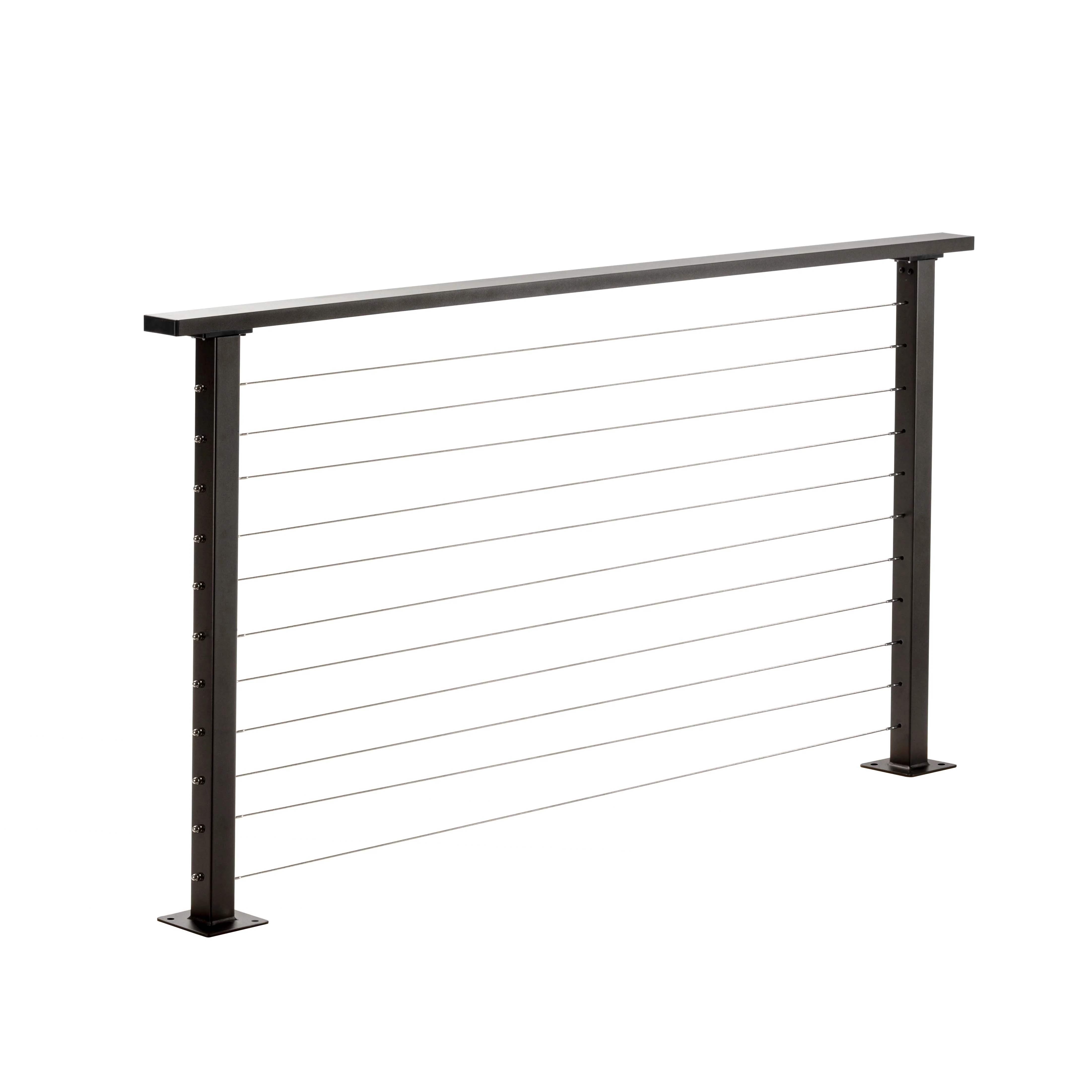 6 ft. Deck Cable Railing, 36 in. Base Mount in Bronze - Image 2