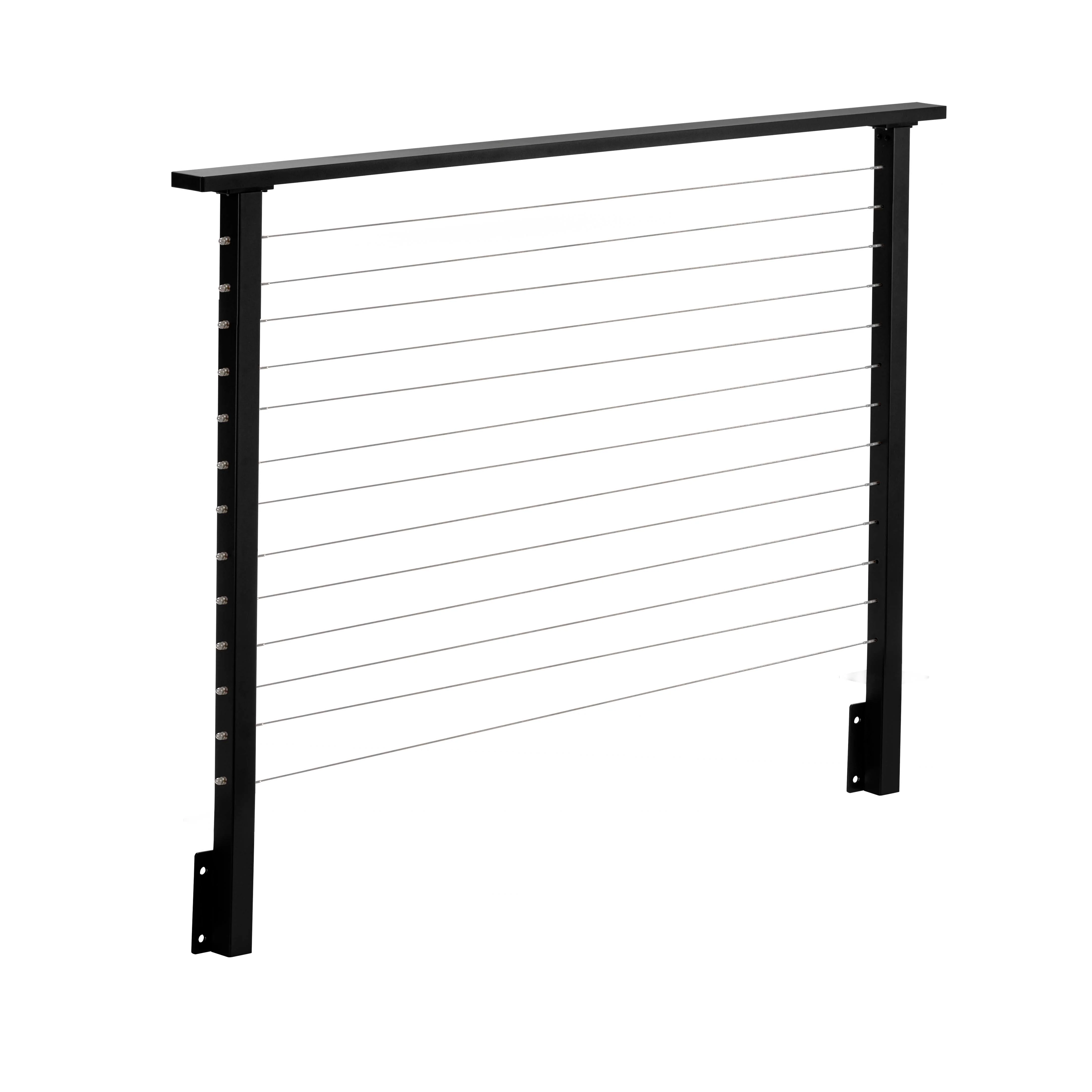 6 ft. Deck Cable Railing, 42 in. Face Mount, Black - Image 2