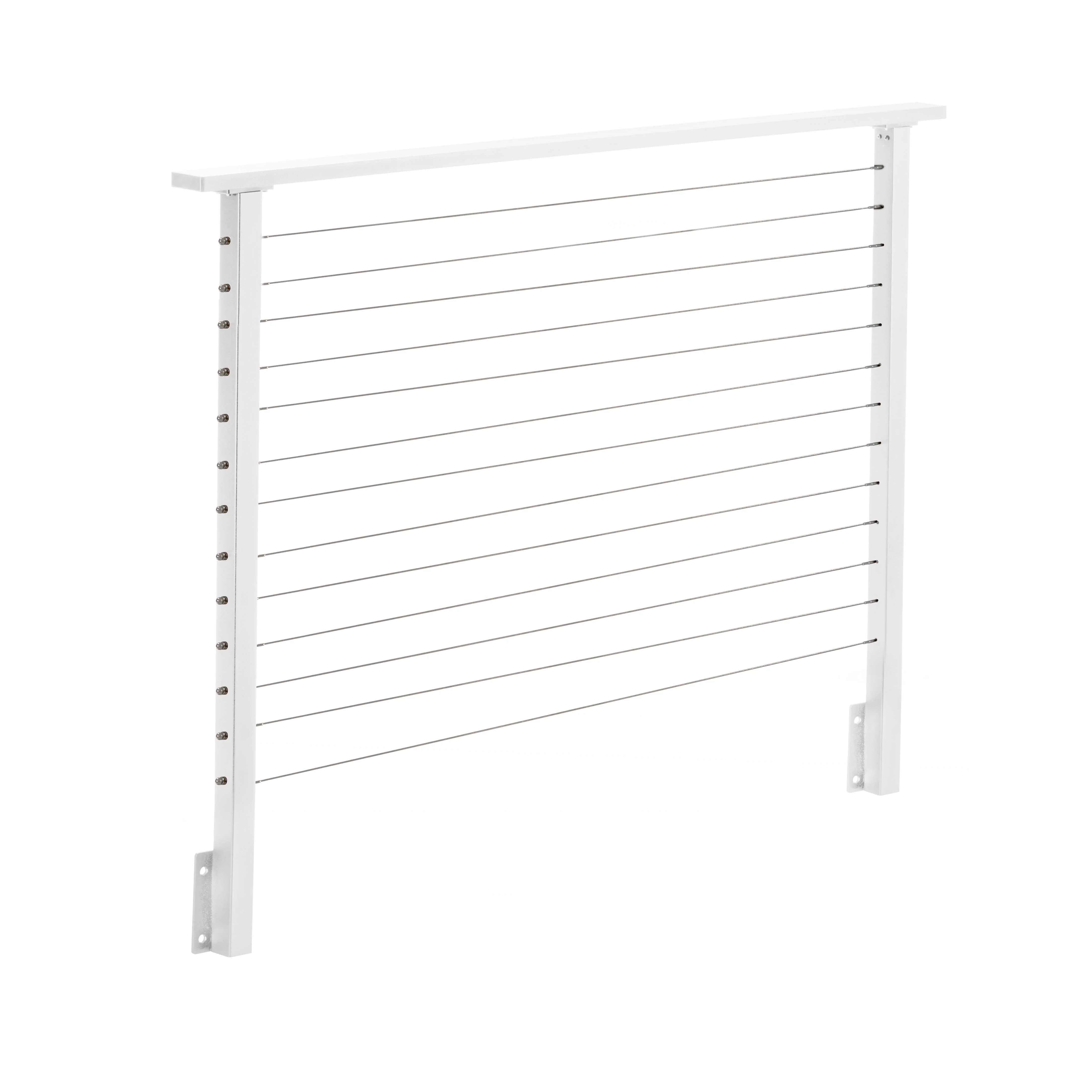 6 ft. Deck Cable Railing, 42 in. Face Mount, White - Image 2
