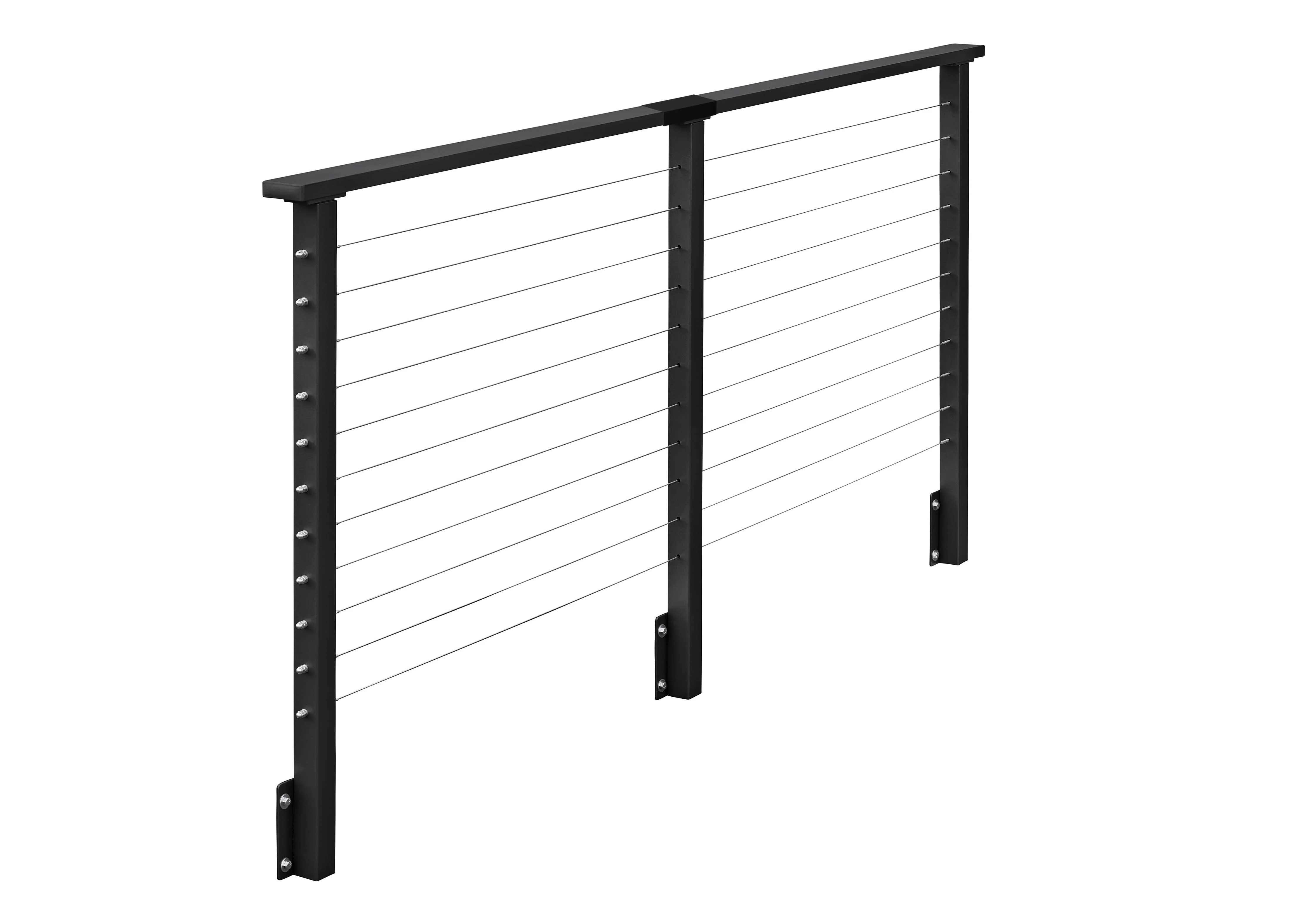 7 ft. Black Deck Cable Railing 36 in. Face Mount - Image 2