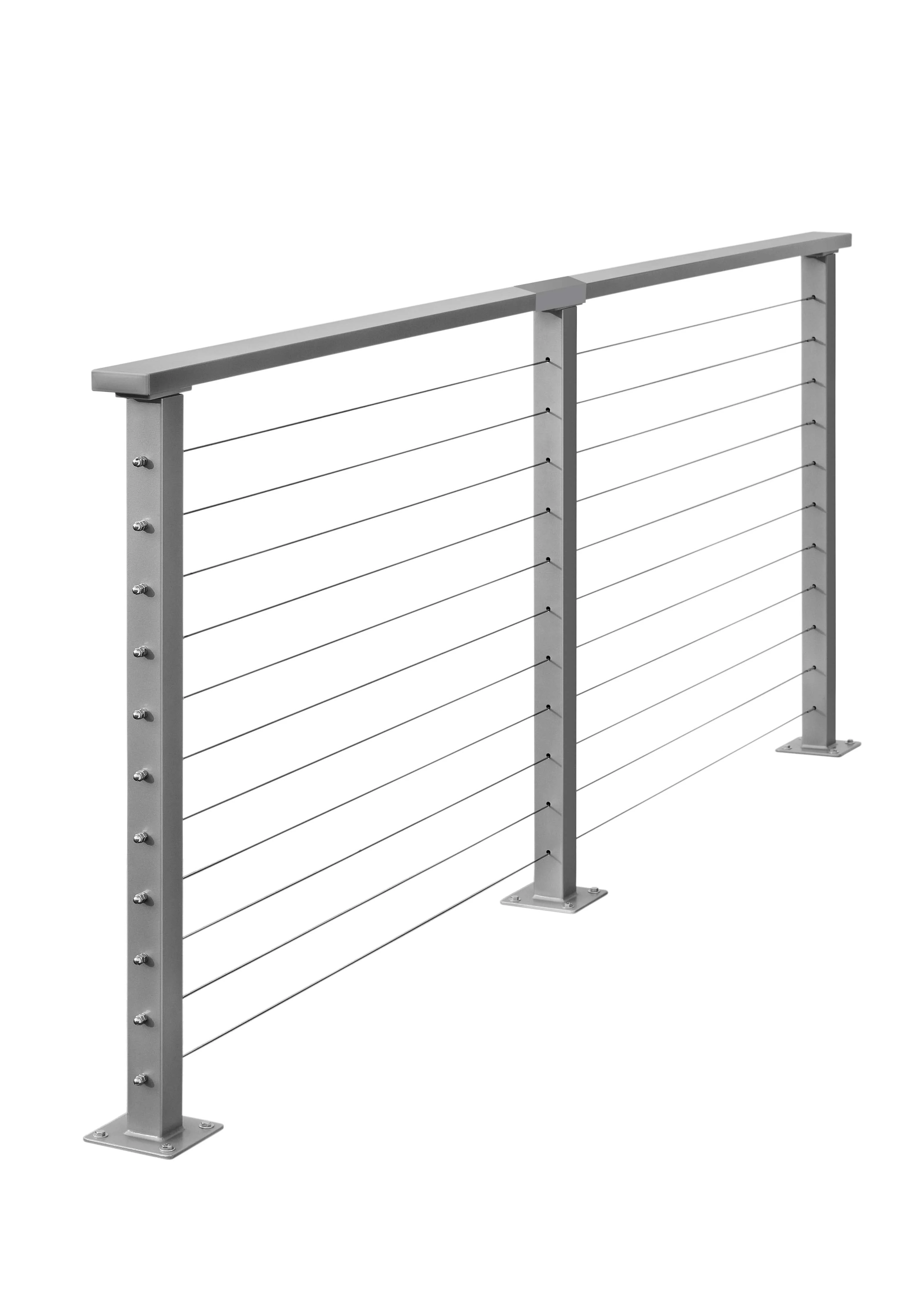7 ft. Deck Cable Railing, 36 in. Base Mount, Grey - Image 2
