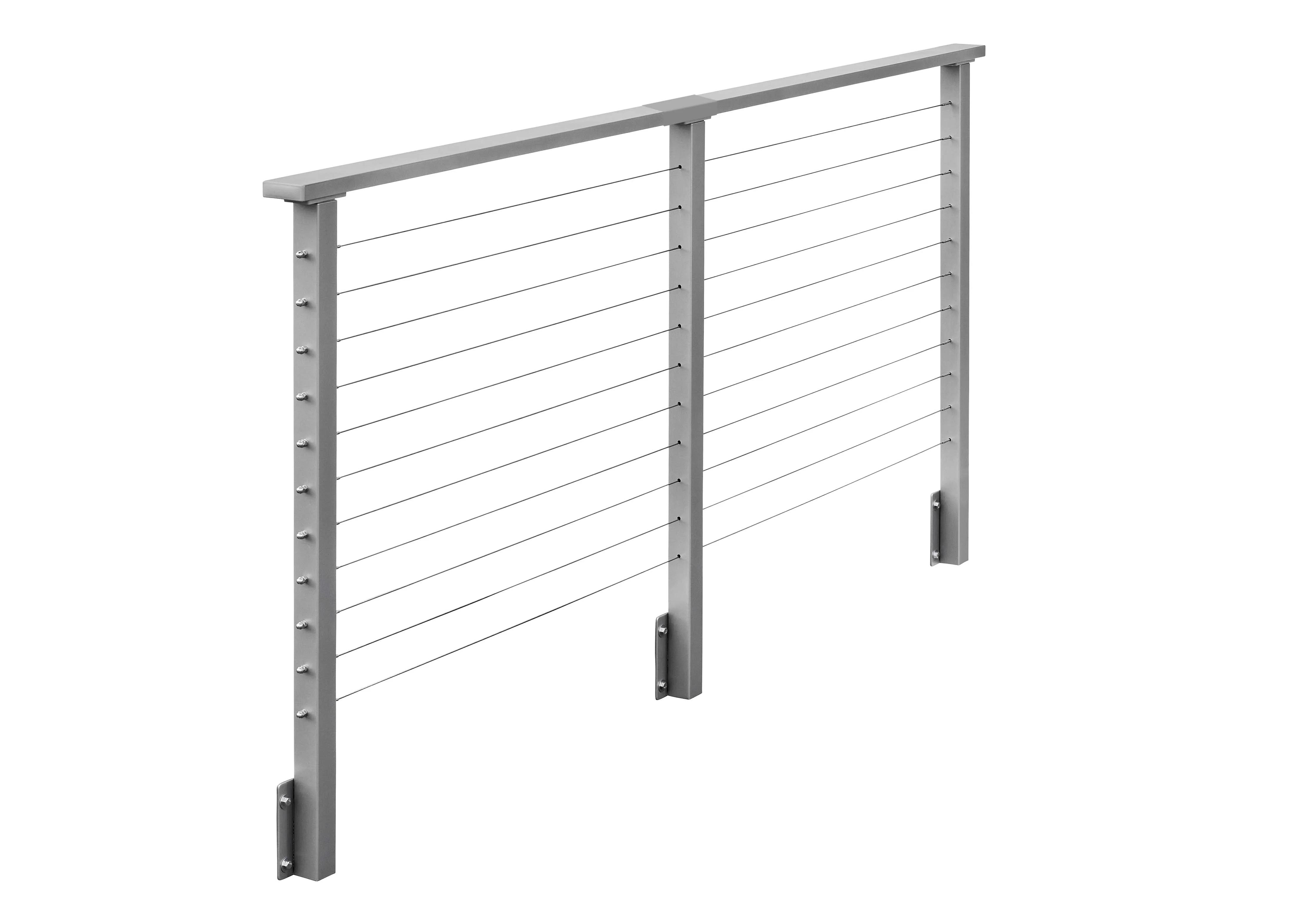 7 ft. Deck Cable Railing, 36 in. Face Mount, Grey , Stainless - Image 2