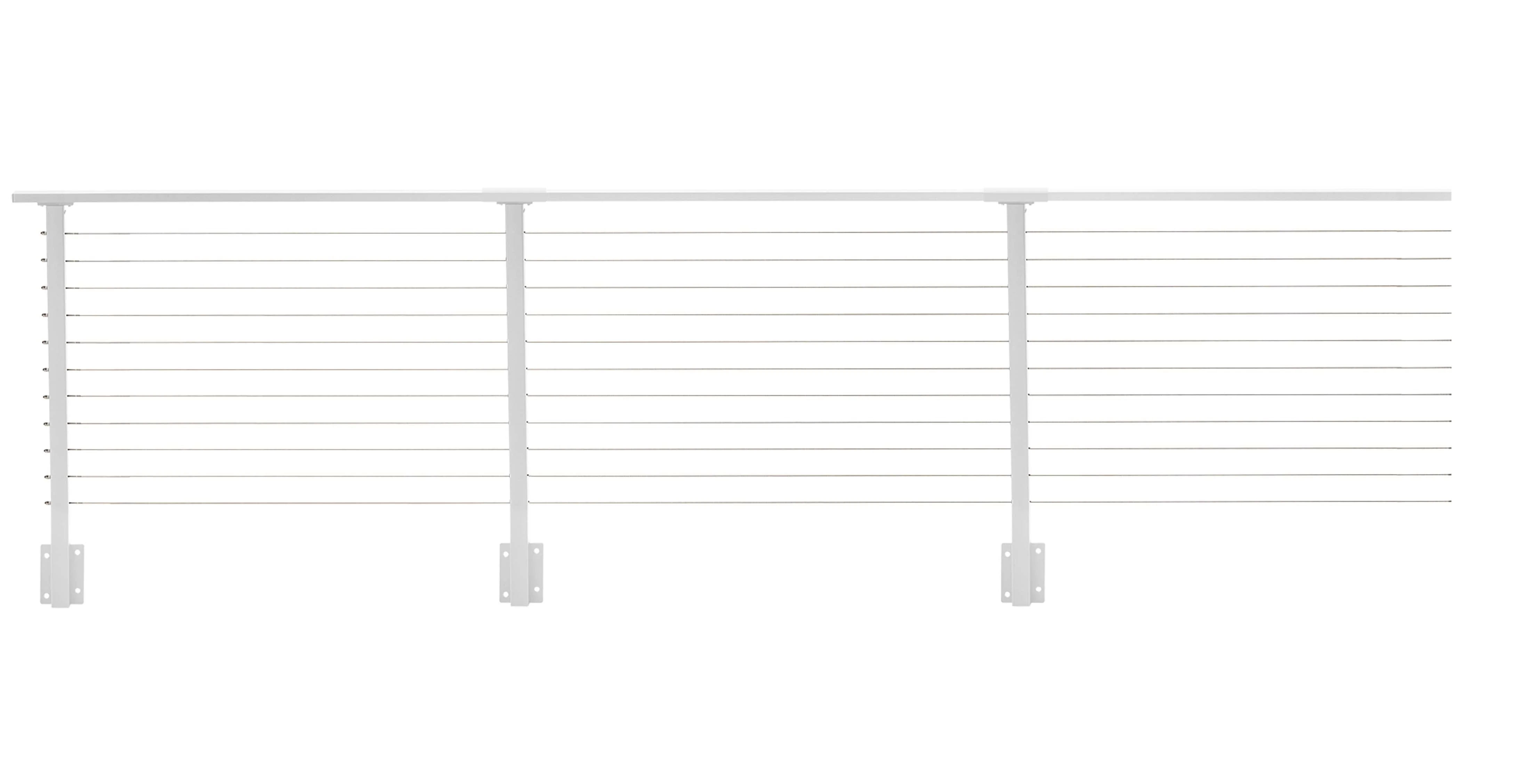 72 ft. Deck Cable Railing, 36 in. Face Mount, White