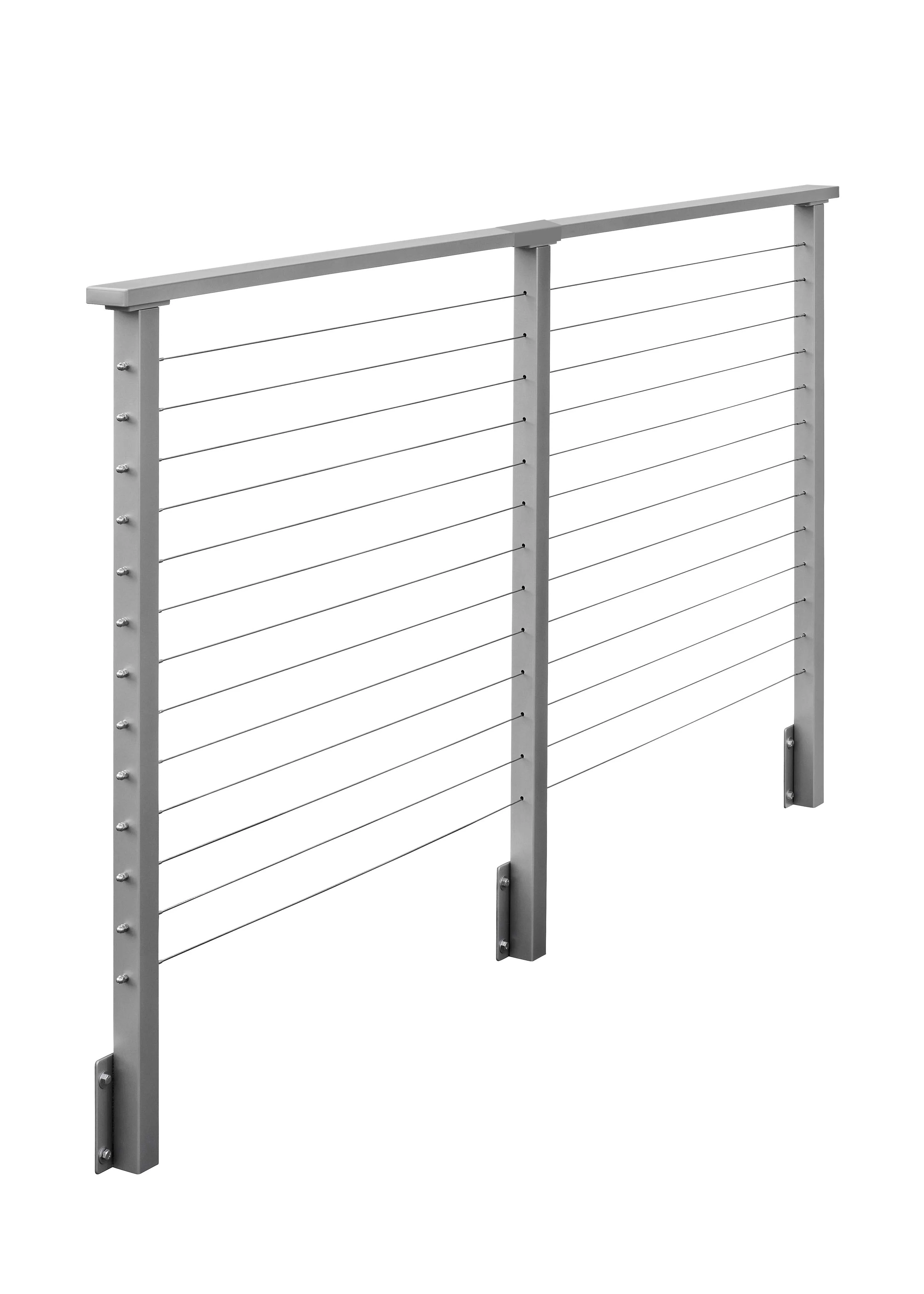 8 ft. Deck Cable Railing, 42 in. Face Mount, Grey - Image 2