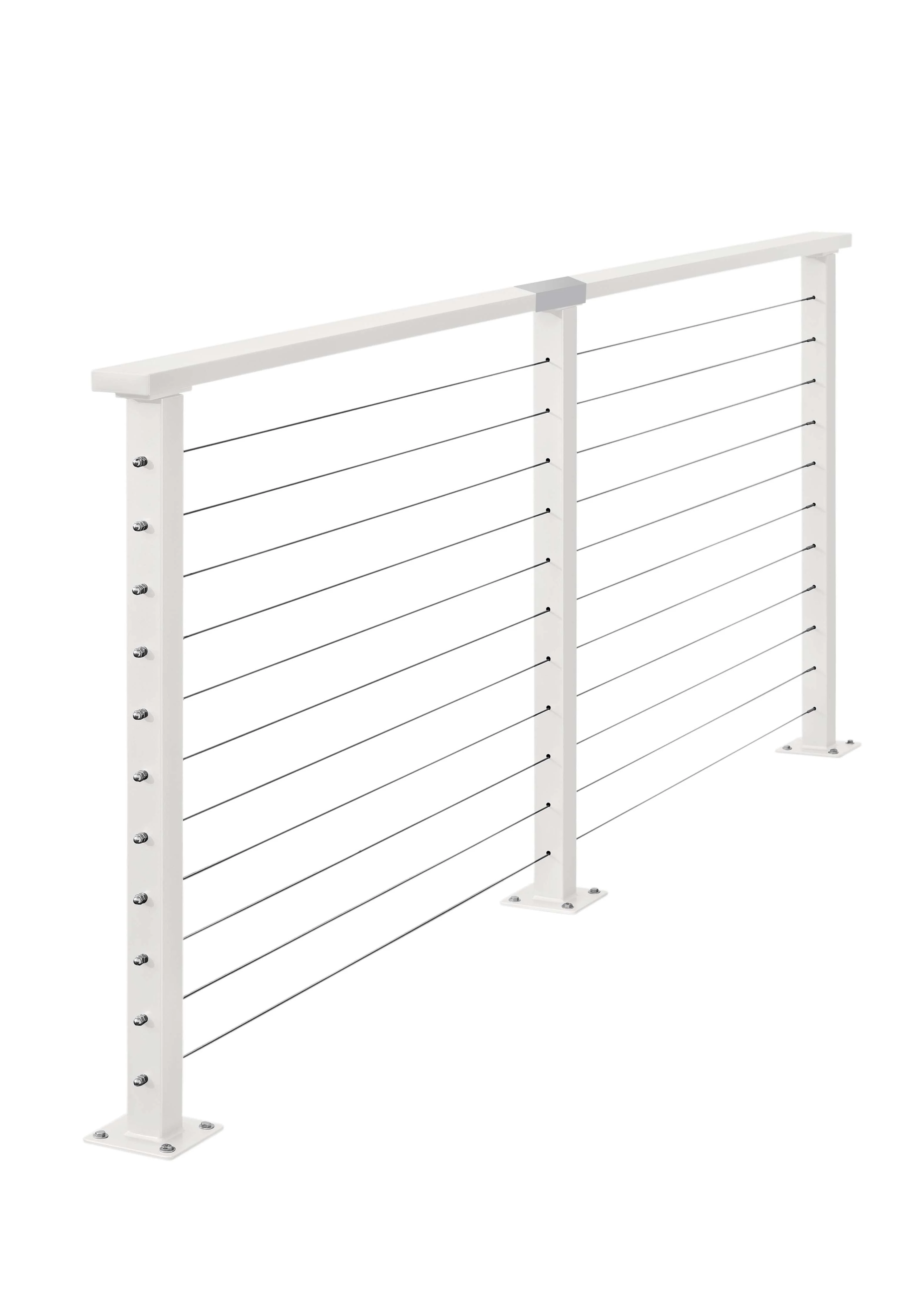 8 ft. White Deck Cable Railing - Image 2